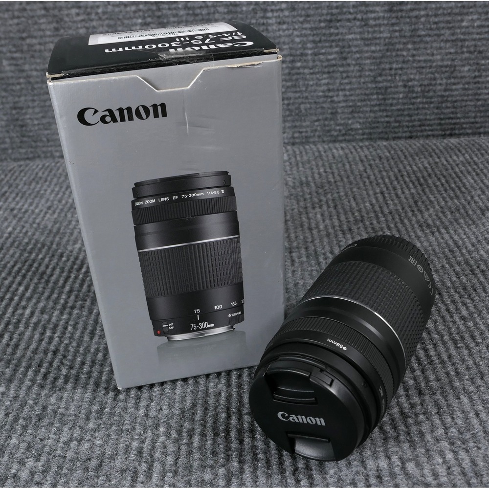 Canon EF 75-300mm f/4-5.6 III Telephoto Zoom Lens DSLR EF Mount Mint in Box